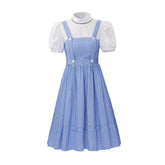 Movie Dorothy Cosplay Costume | Women’s Blue Plaid Dress Suit | Fairytale Adult Halloween Outfit by Halloweez - Halloweez